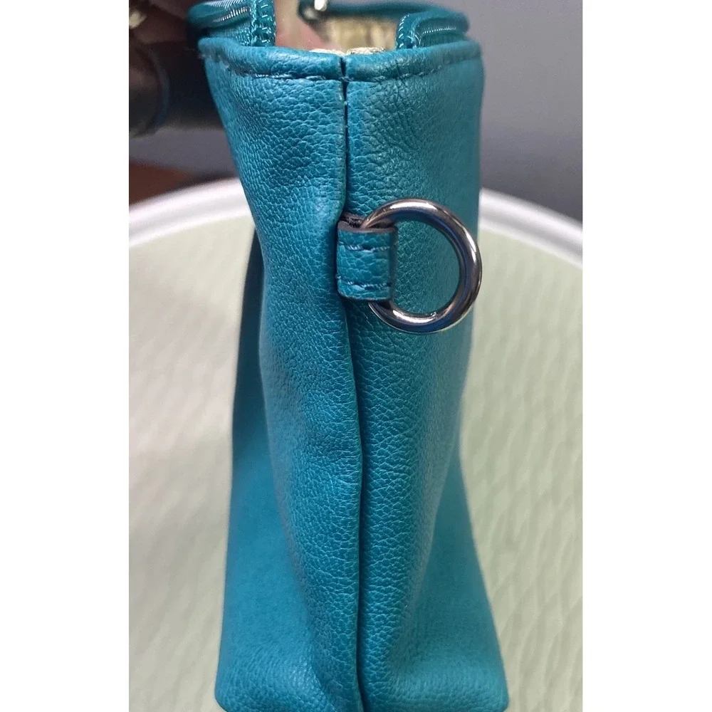 London Fog Teal Blue Womens Travel Makeup Bag Clutch Purse‎